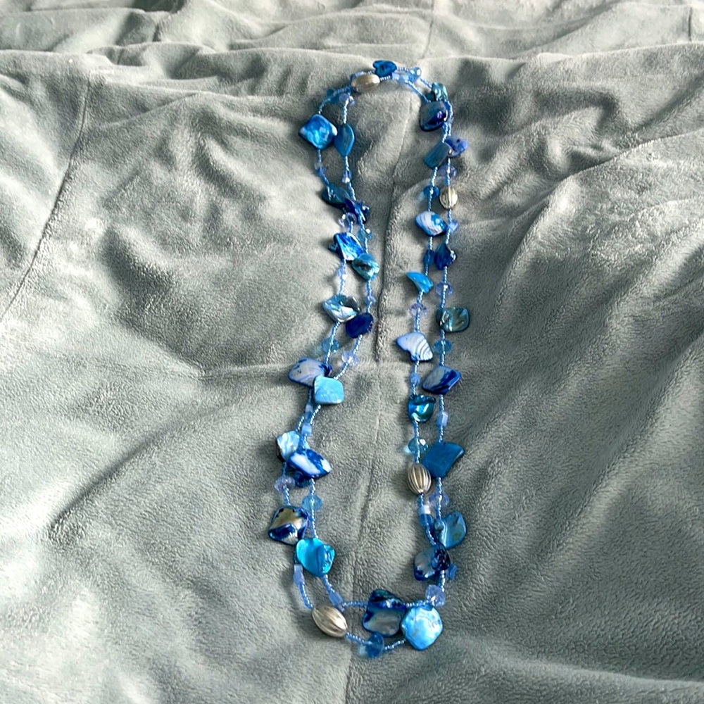 Blue stone necklace